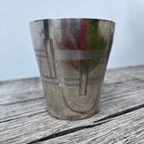 Art Deco silver-plated glass cup