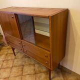 Buffet enfilade bright bar 60s 1960s Veneer Tech