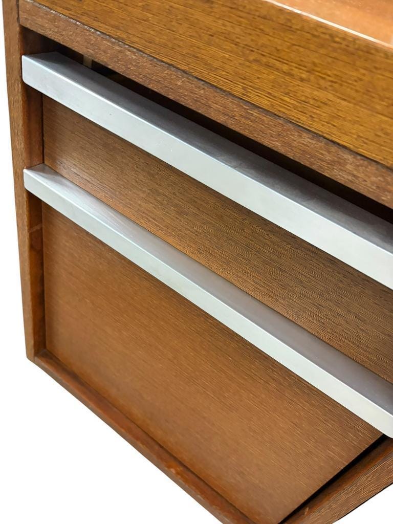 XL vintage wooden desk De Coene 'EFAC M20 Cotribel'