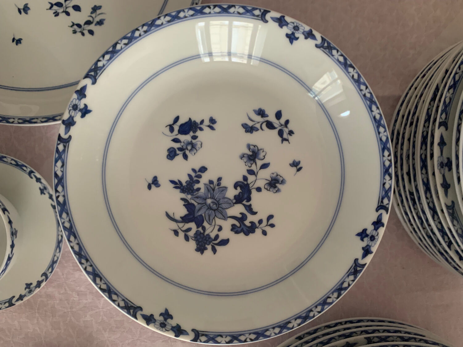 Amphitrite tableware service Ervuis and Raynaud 64 pieces