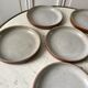 Set of 6 dessert plates in glazed stoneware 60s-70s