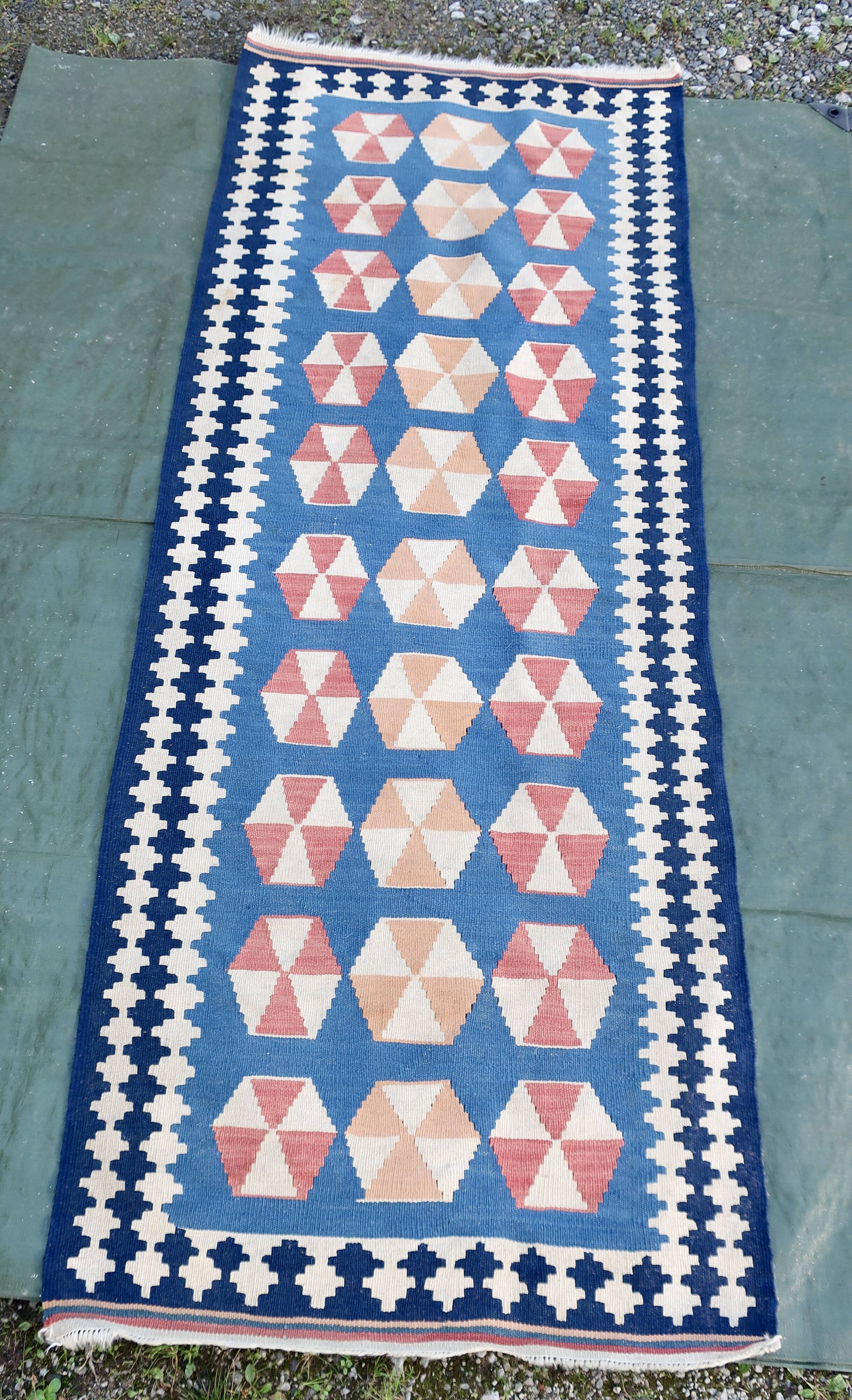 Kilim hallway carpet, 20th century.