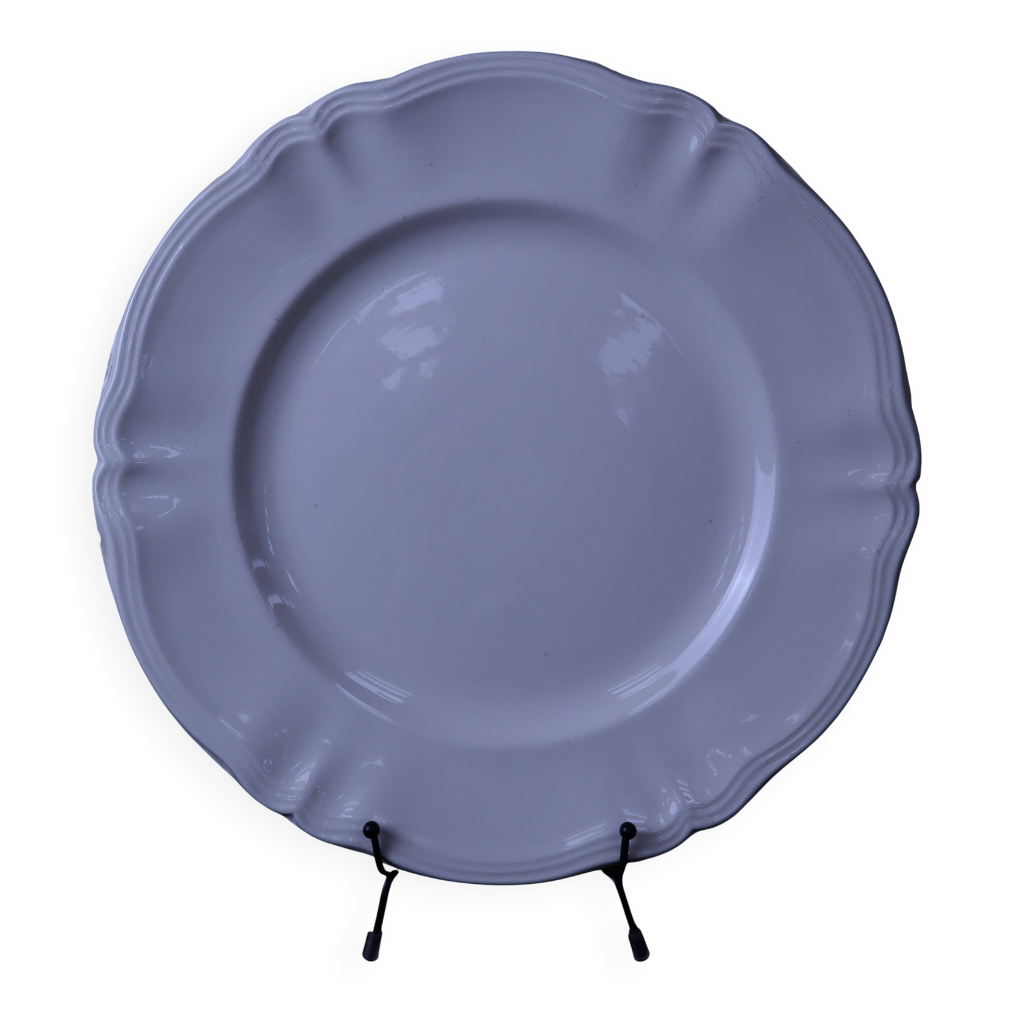 Grand Plat de service Ivoire Sarreguemines 34.5cm