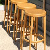4 Baumann stools, light beech, 790mm
