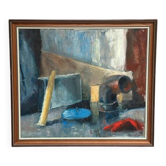Original Swedish Oil on Canvas - "Still Life" by R. Olsson - Signed - Vintage and Framed - 66 × 58 cm (26" × 22.8")
