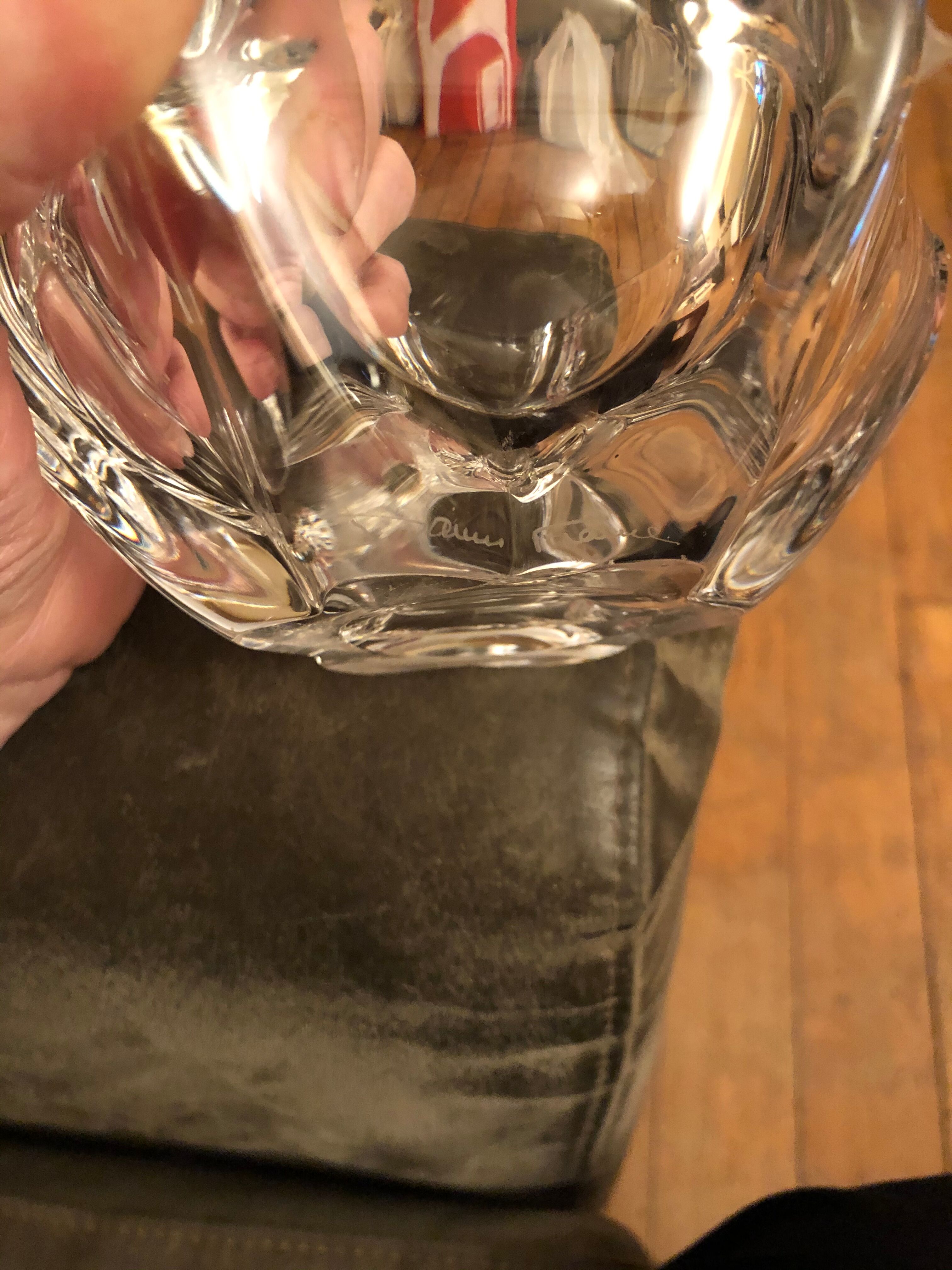 Daum crystal trinket bowl