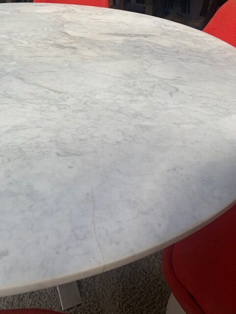 1970s marble round table