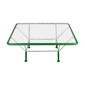 Metal and glass coffee table by Niels Bendtsen