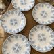 Bucolic blue “flowery” porcelain dinner plates