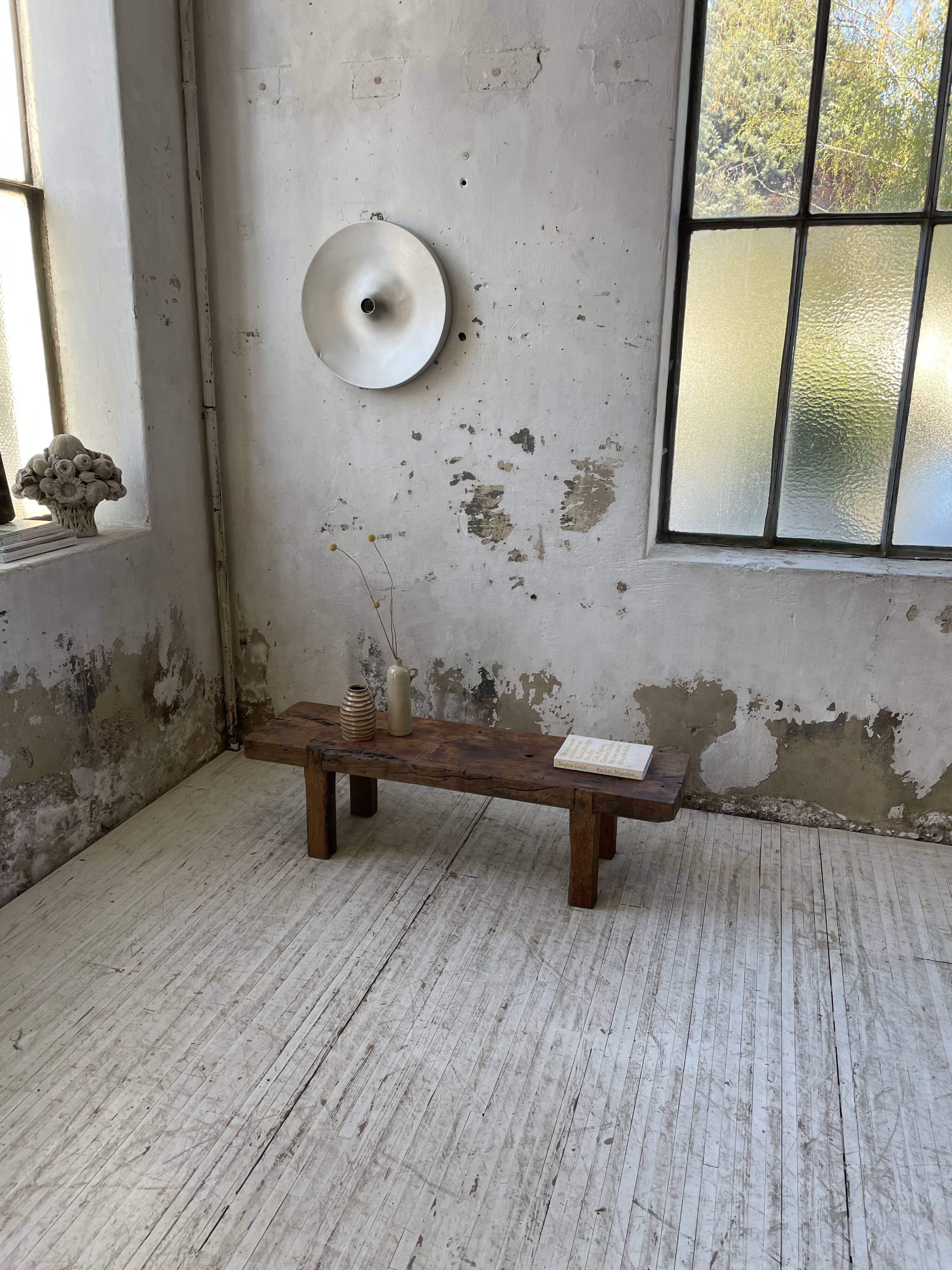 Brutalist workbench solid cherry coffee table