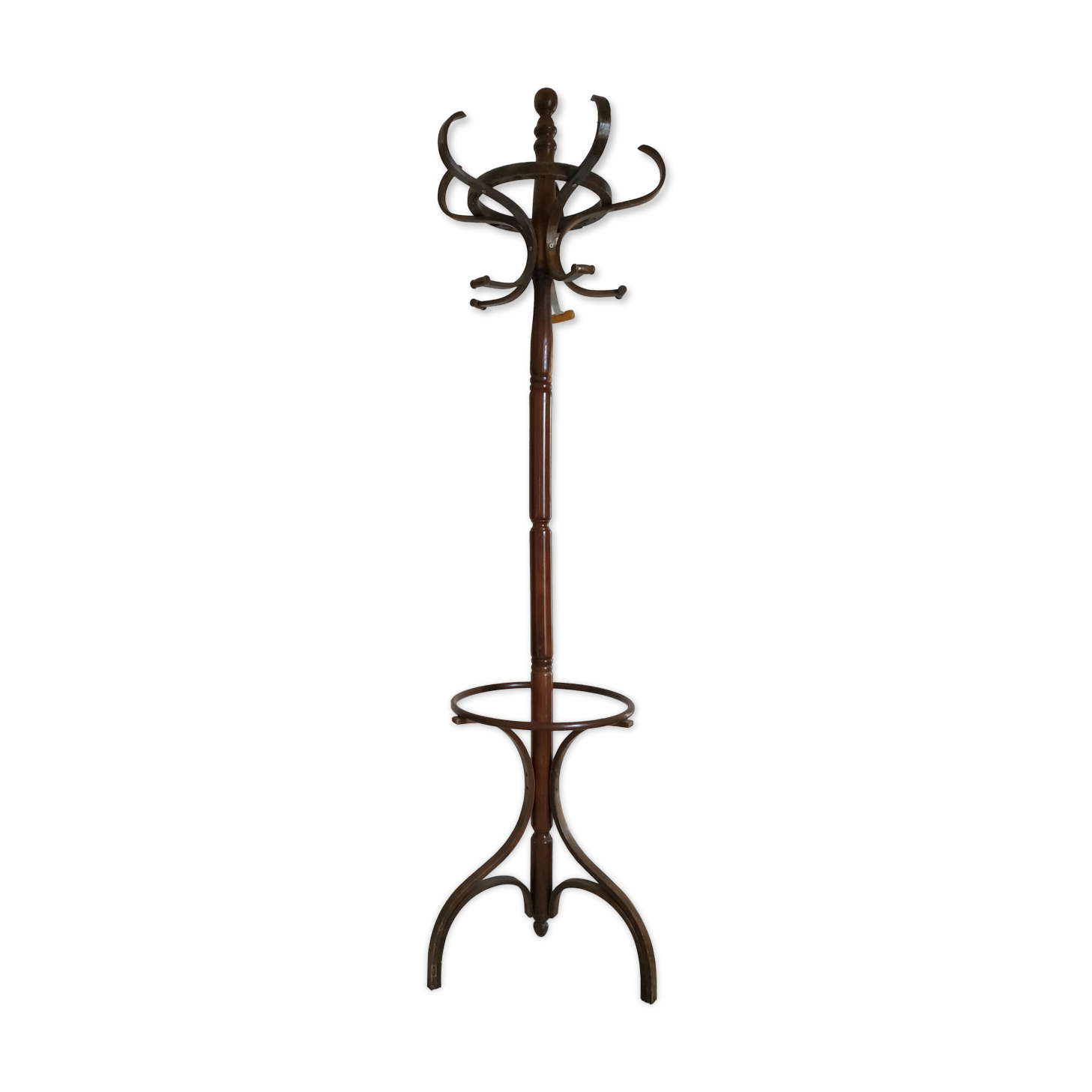 Old wooden parrot coat holder