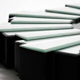 Gigantic rare heavy Sunburst mirror wall clock from the 1970s | Ø 70 cm