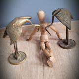 Duo herons brass wings