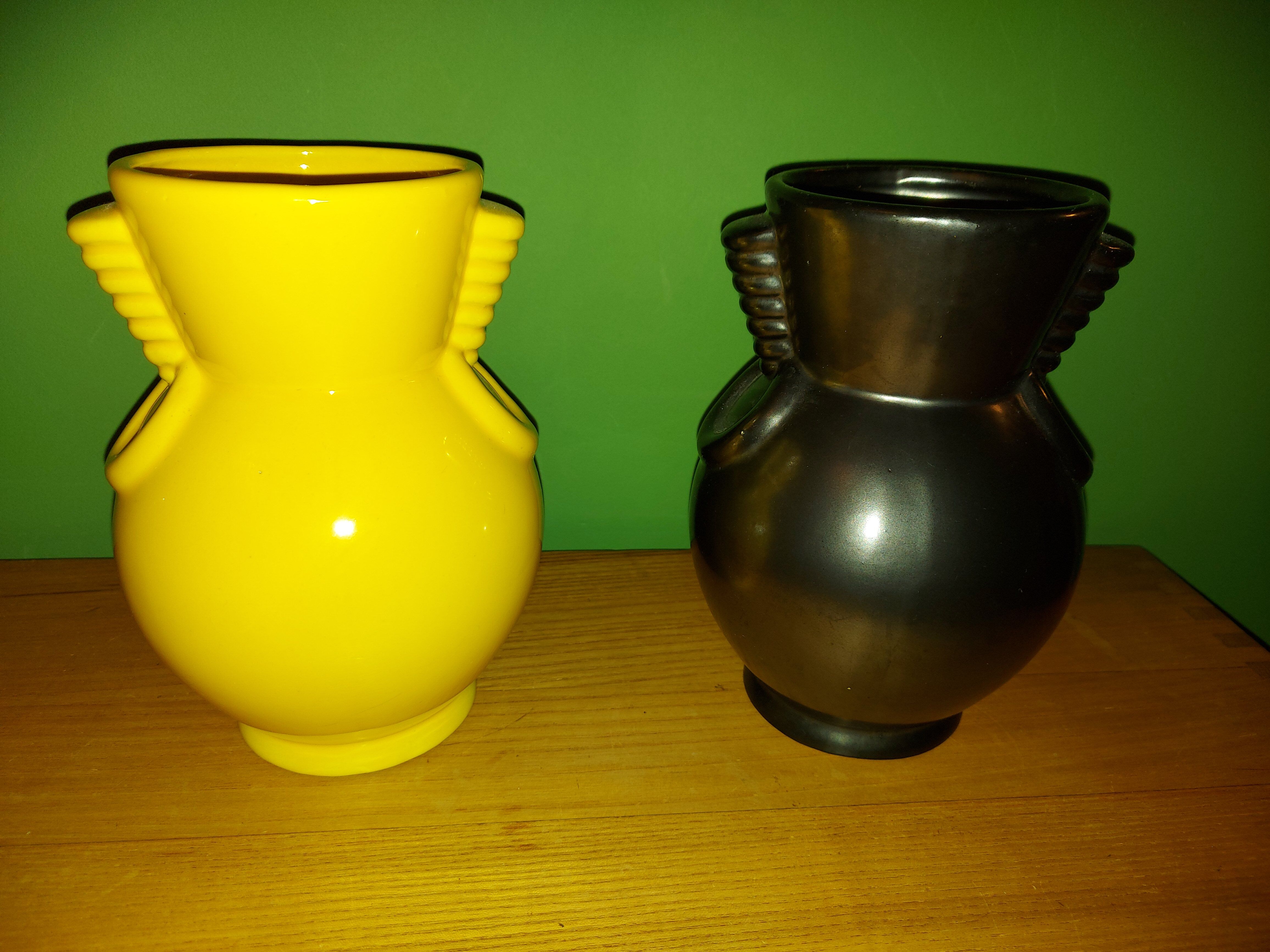 2 vintage ceramic vases Saint Clement, B .  Letalle