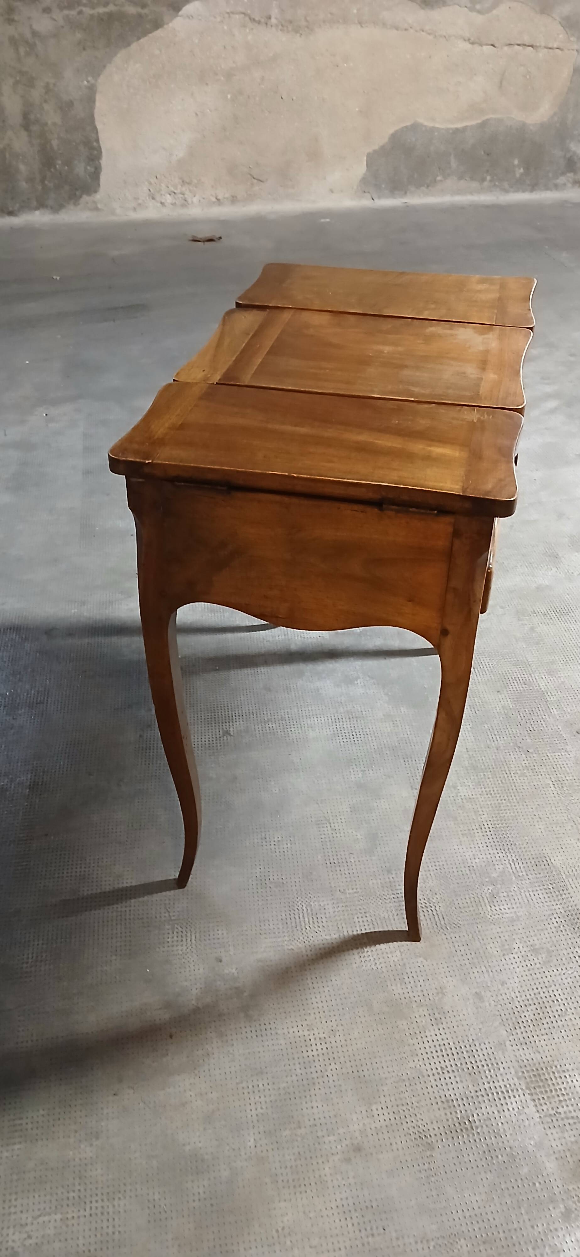 Period dressing table and writing desk in fruitwood, Louis XV style.