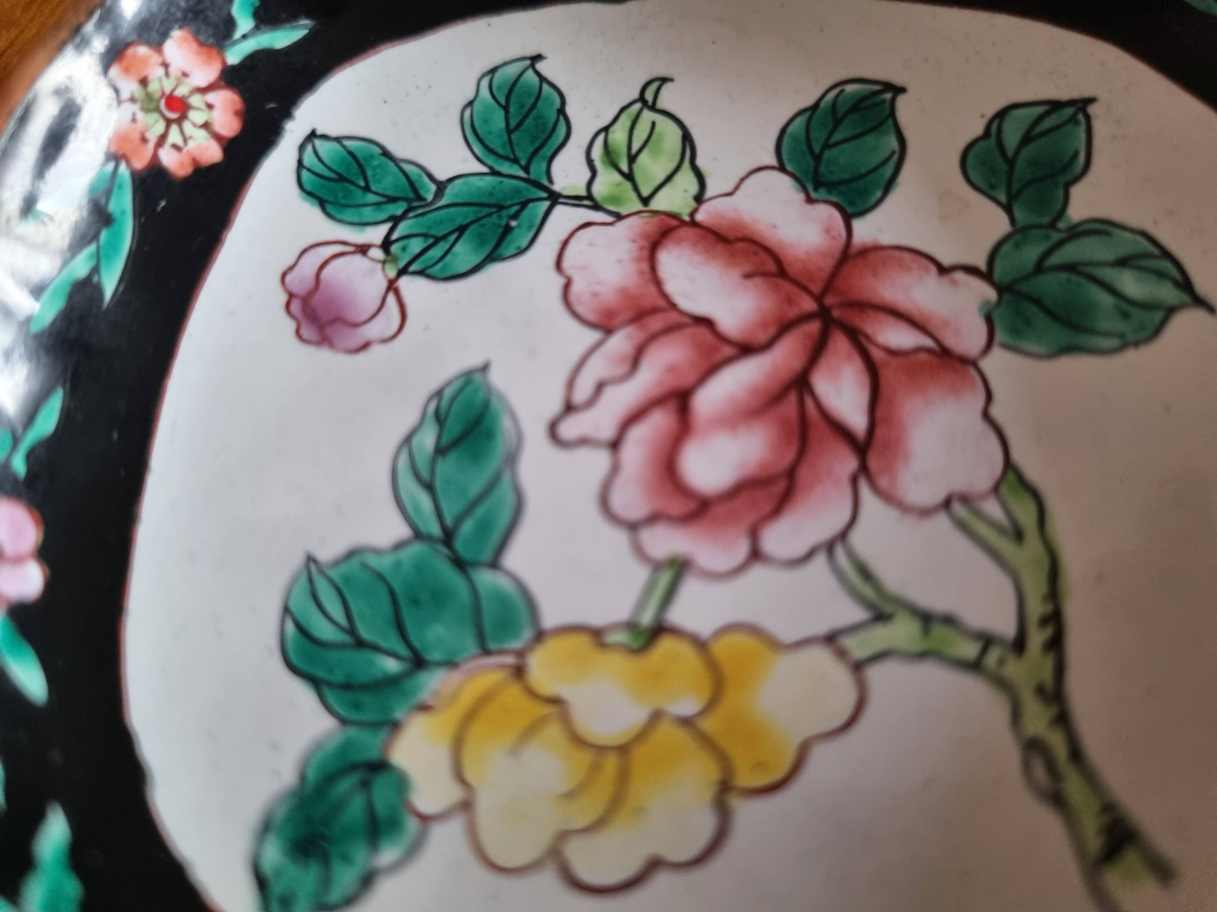 Small old Canton enamel cup