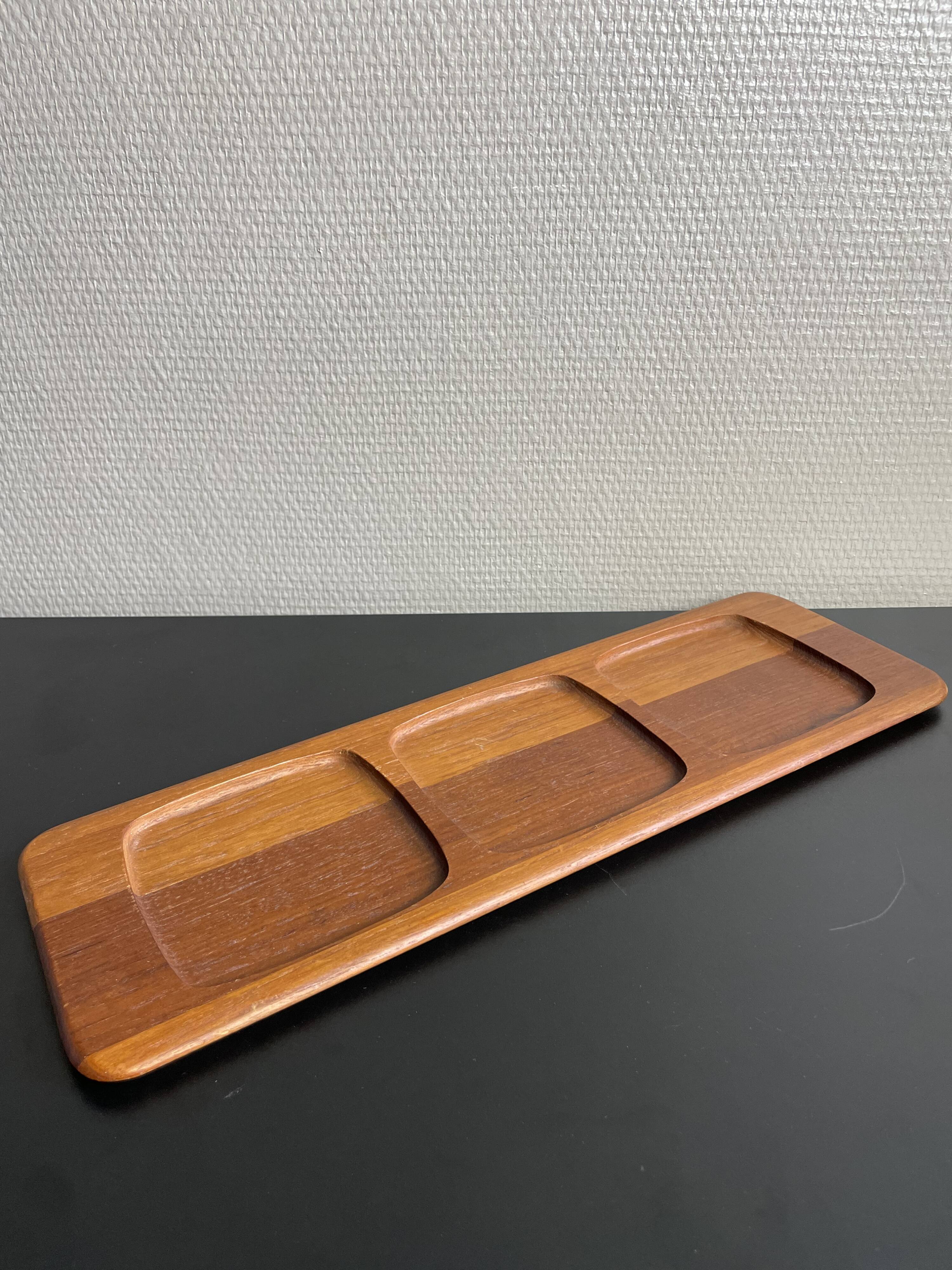 Scandinavian teak serving tray