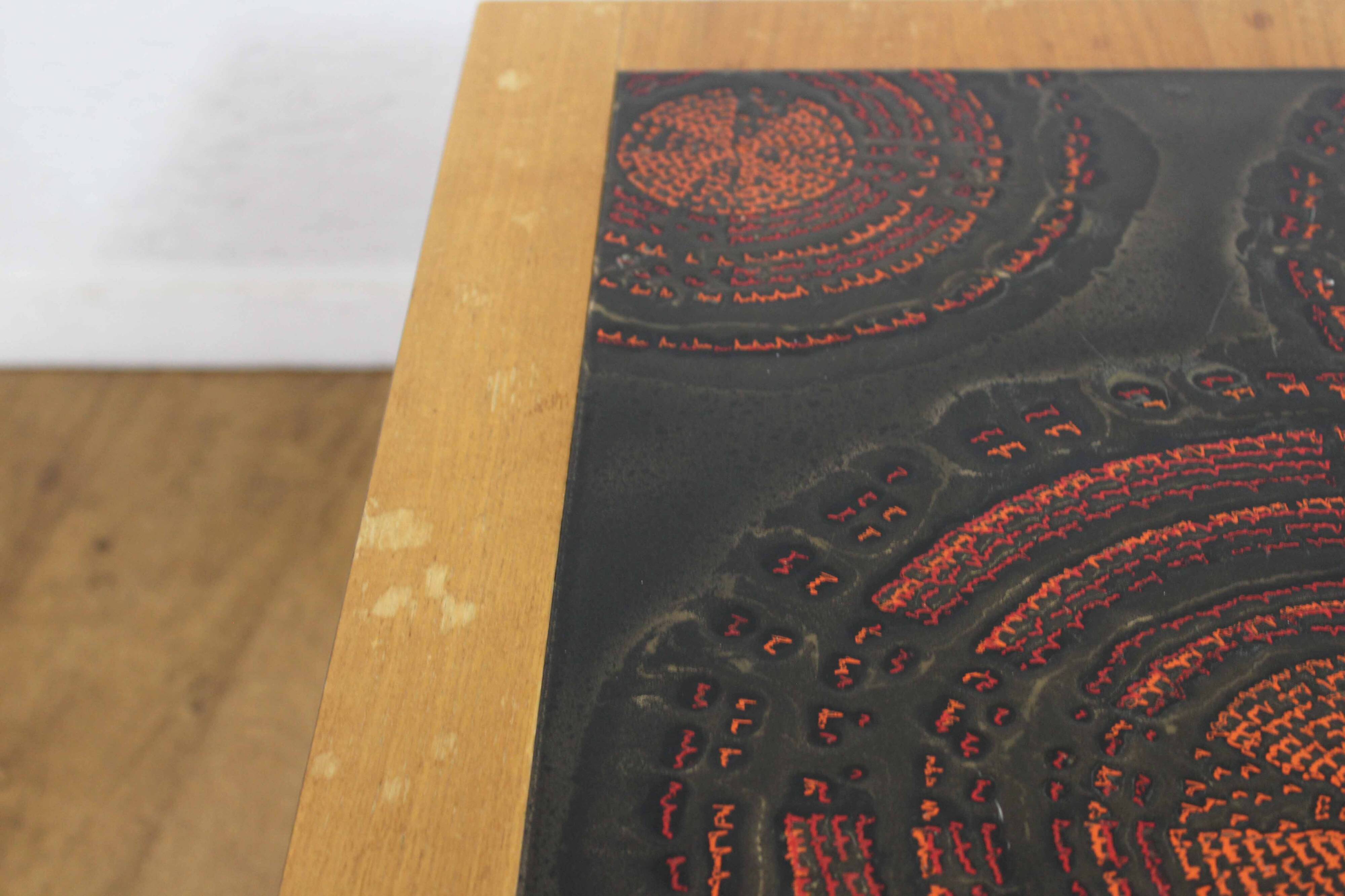 1970s rise and fall coffee table