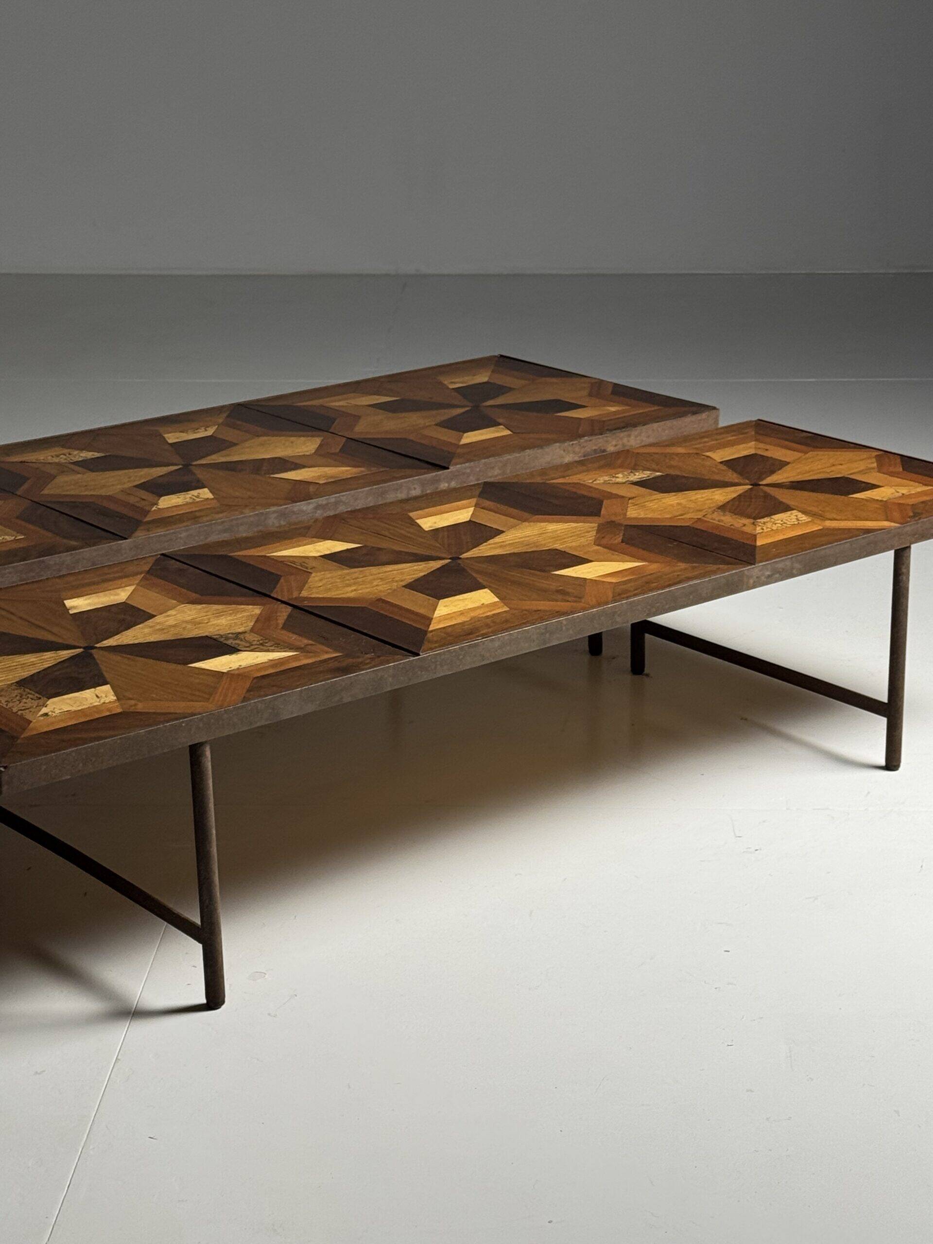 Tables basses en marqueterie (ensemble) 19e siècle