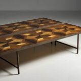 Tables basses en marqueterie (ensemble) 19e siècle