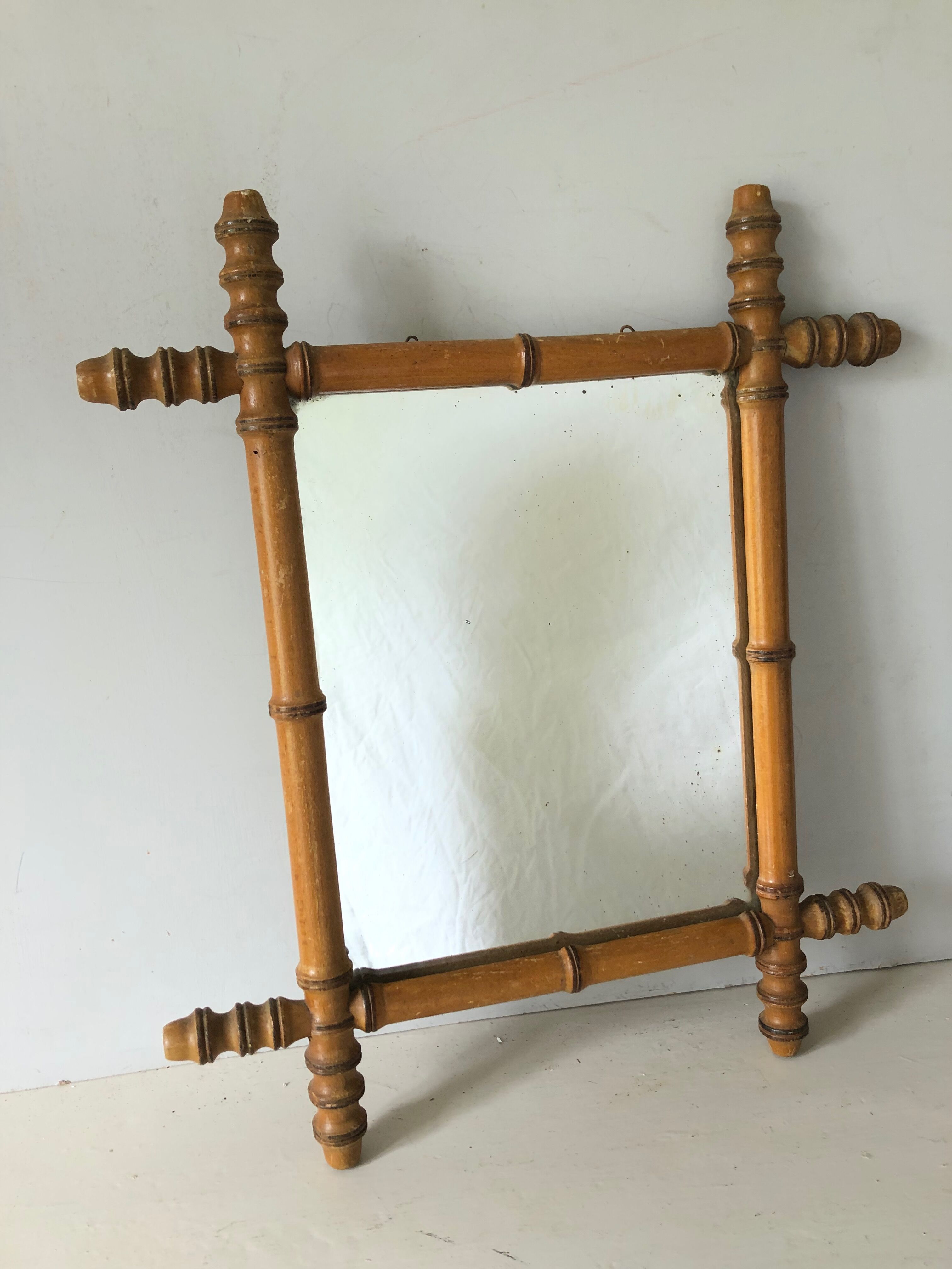Bamboo style mirror