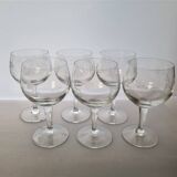 Set of 6 stemmed glasses