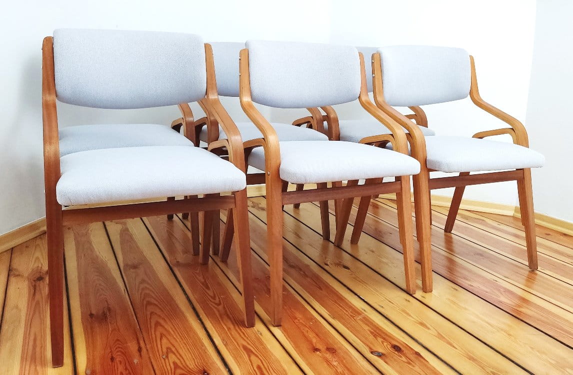 Set of Six Chairs by L. Volák for Dřevopodnik Holešov, Czechoslovakia, 1960s