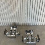 Set of rare chrome table lamps by Goffredo Reggiani