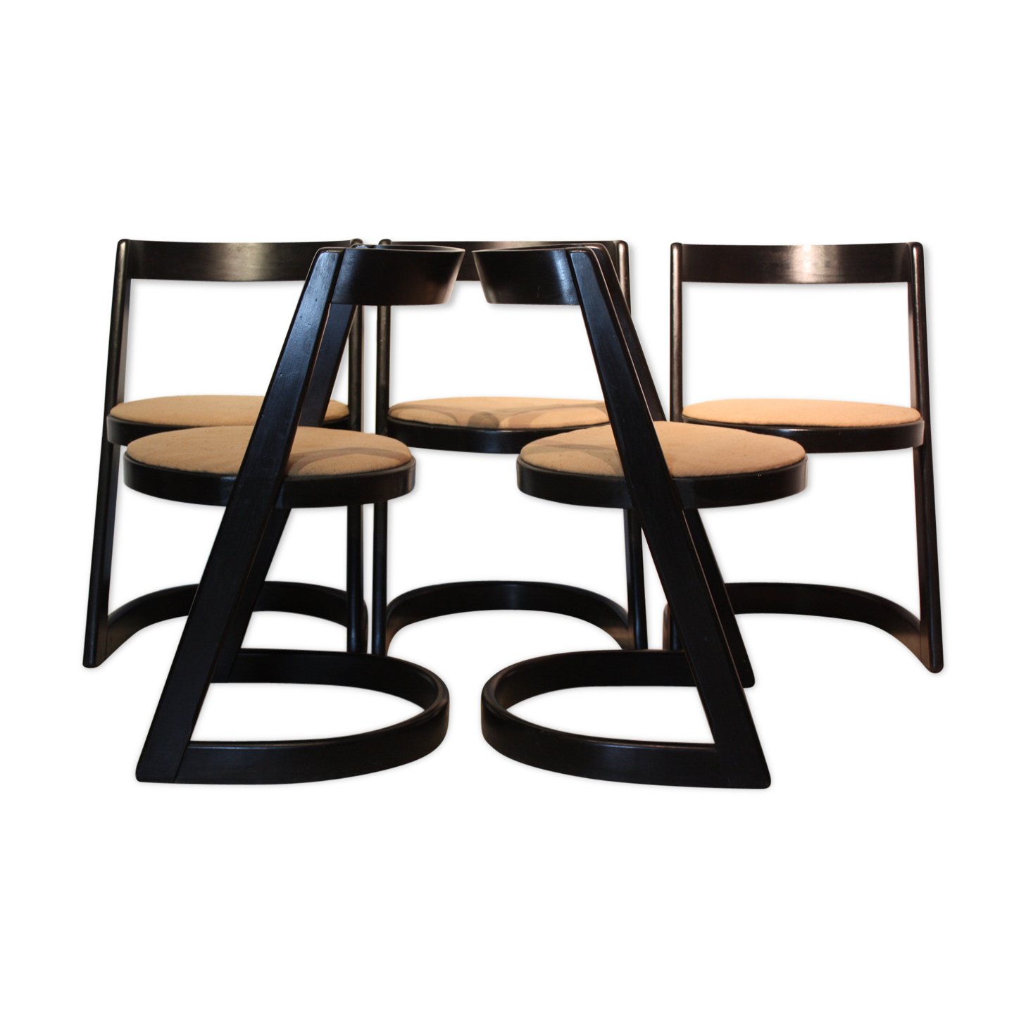 Chaises tonneau Baumann vintage 1960