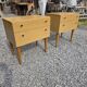 Pair of Scandinavian oak bedside tables from the 1960s.