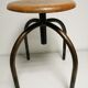 Set of 3 vintage stools of industrial style, medical office