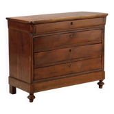 Antique Louis-Philippe chest of drawers with 4 drawers, 19th century.