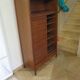 Double curtain cabinet - notary furniture - solid wood - 1970 - industrial style