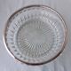 Bowl or glass dish with a metal rim