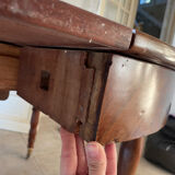 Solid wood dining table with extension