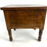 Wooden entrance trunk stool