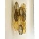 Contemporary Amber and Fumè “Poliedri” Murano Glass Wall Sconce in Venini S