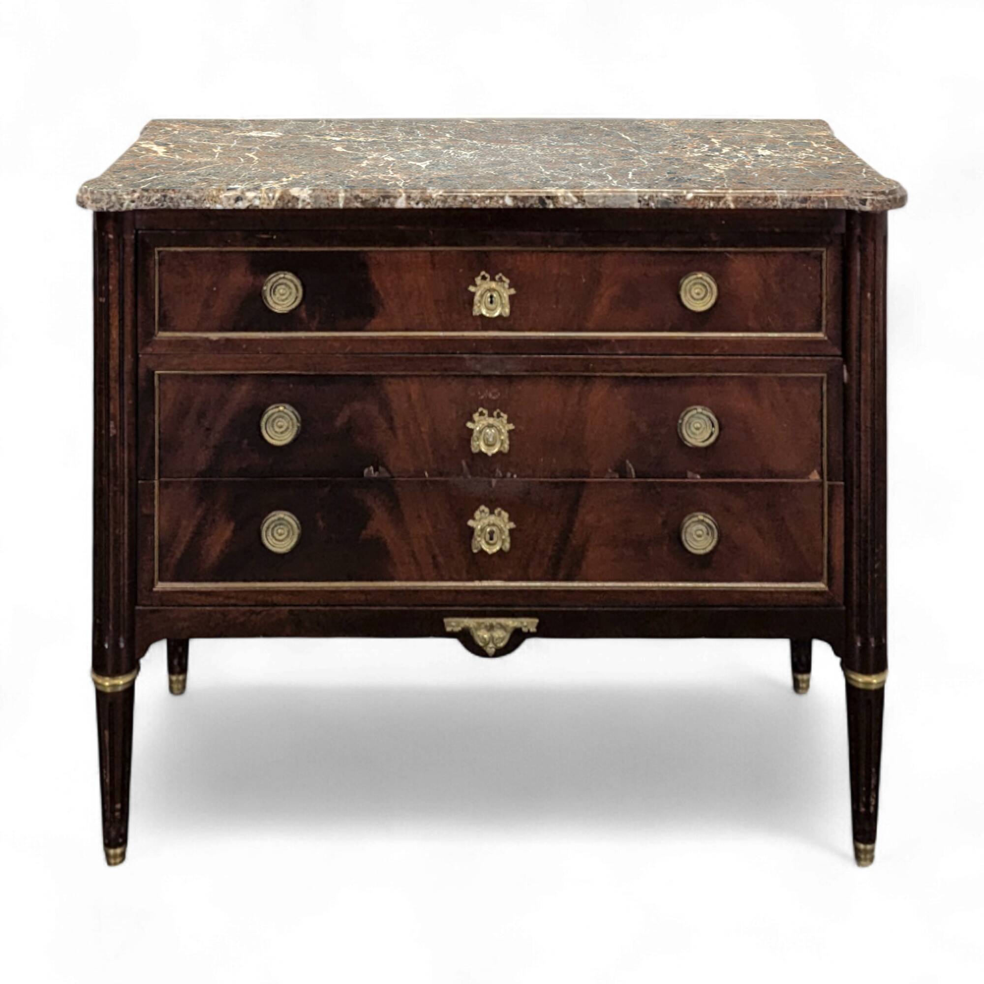Louis XVI style mahogany chest of drawers