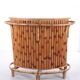 Vintage bamboo Tiki bar cocktail bar with 2 bar stools.