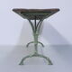 Art nouveau bistro table with cast iron frame