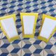 Trio d'appliques modernistes en tôle