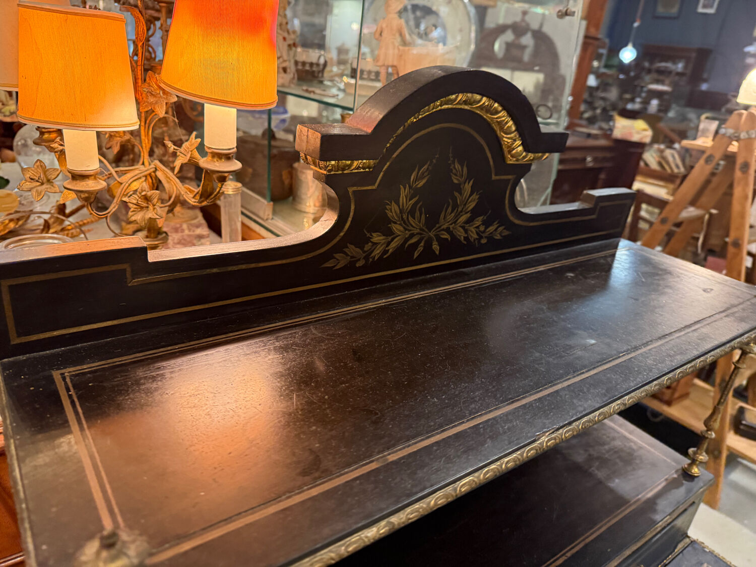 Napoleon III desk in blackened wood