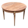 Table à manger ronde extensible Louis XVI décapée en acajou massif et laito
