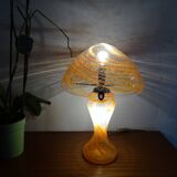Blown glass mushroom lamp