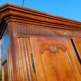 3 door, 1 drawer wardrobe, 19th century walnut