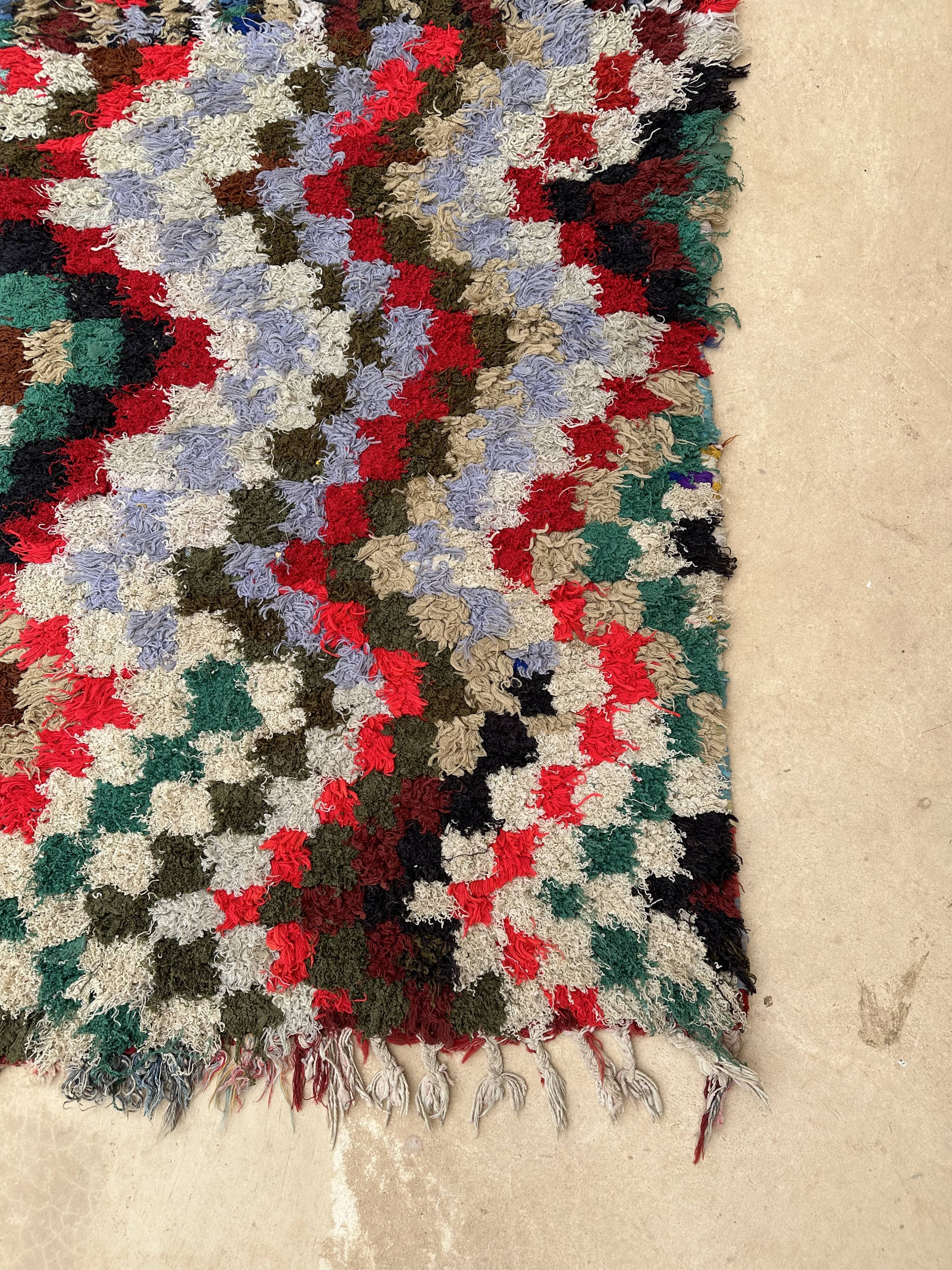Colorful Boucherouite Berber rug - 64 x 196 cm