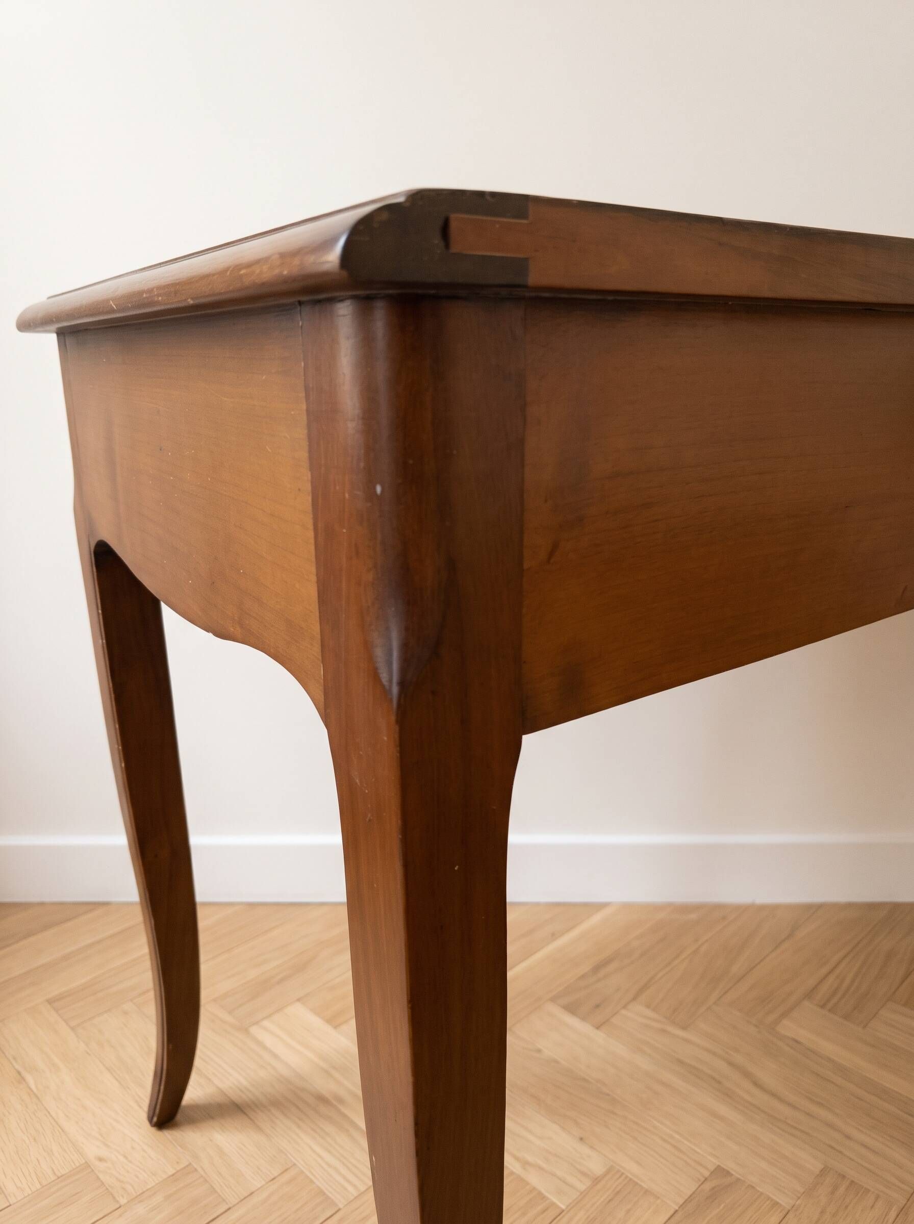 Vintage 1950s wooden dressing table console.