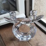 Vannes crystal candle holder - vintage
