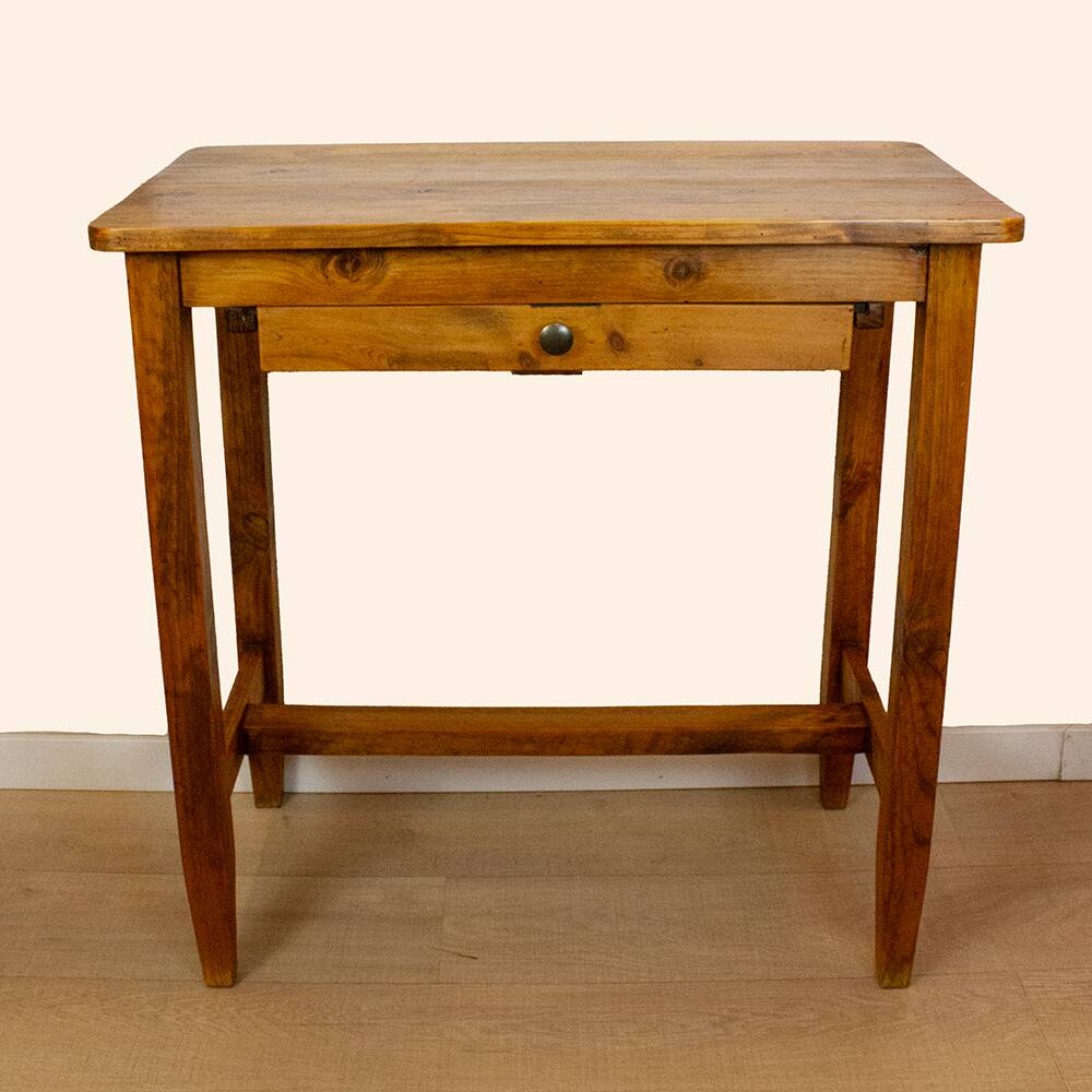 Small Wooden Kitchen Table, France, 1940s