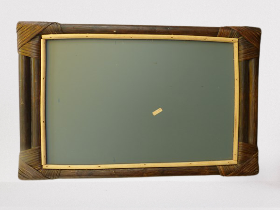 Vintage rattan mirror